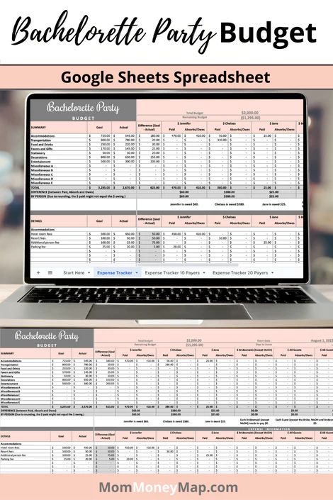 wedding budget spreadsheet template Bachelorette Party Budget, Budget Google Sheets, Party Budget, Wedding Budget Spreadsheet, Excel Budget Spreadsheet, The Bachelorette Party, Budget Spreadsheet Template, Frugal Wedding, Monthly Budget Spreadsheet