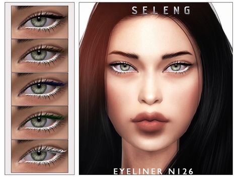 The Sims 4 Cc Patreon, Sims 4 Cc Patreon, Cc Patreon, Sims 4 Cc Eyes, Makeup Cc, Pelo Sims, Sims 4 Cc Makeup, Sims 4 Game Mods, White Eyeliner