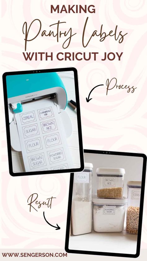 How to Make Pantry Labels with Cricut Joy - 3 Easy Tutorials Labels With Cricut, Circuit Joy, Brown Rice Flour, Processed Sugar, Pantry Labels, Cricut Joy, Easy Tutorial, Super Easy, Pantry