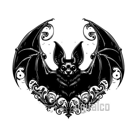 Goth Designs Art, Bat Vector, Bat Symbol, Bat Tattoo, Bat Art, Art Download, Downloadable Art, Vector Graphics, Vector Design