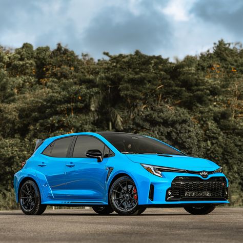 Not your everyday Corolla 😎.  Fun shoot for the 🚙Toyota Corolla GR 2024 Toyota Corolla Gr, Gr Corolla, Blue Flame, Blue Flames, Car Photography, Toyota Corolla, Motorcycles, Toyota, Collage