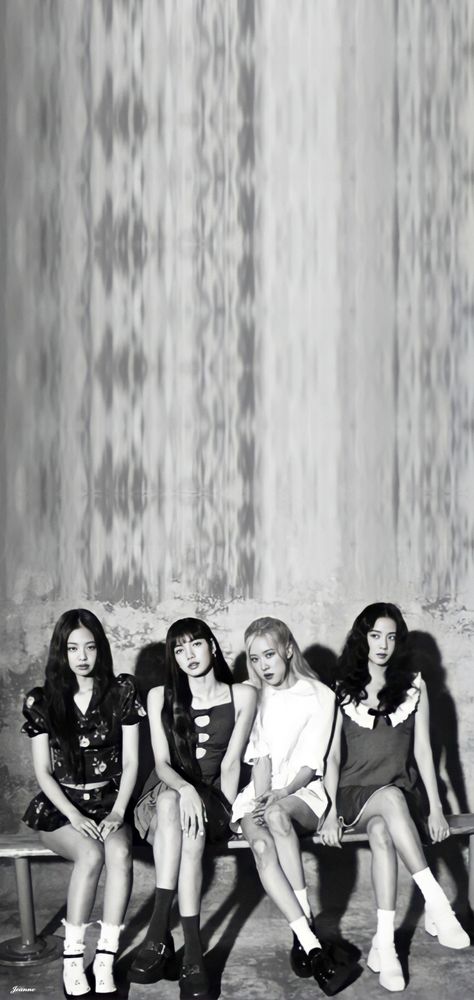 BLACKPINK WALLPAPER Blackpink Black And White Aesthetic, Blackpink Wallpaper, Blackpink Photos, White Aesthetic, Black Pink, Black And White, Pink, White, Quick Saves