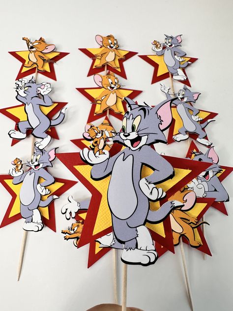 Tom Y, Baby Birthday Party Theme, Tom Et Jerry, Tom Y Jerry, Decoration Cake, Tom Jerry, 18th Birthday Party, Adult Birthday Party, Baby Birthday Party