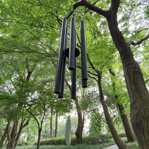 ASTARIN Extra Large Wind Chimes Outdoor Deep Tone,66 Inch Wind Chimes for Outside with 6 Tubes Tuned Relaxing Melody,Memorial Wind Chimes Large for Mom,Garden Decor,Black #ad as an amazon associate I earn from qualifying purchases Modern Wind Chimes, Deep Tone Wind Chimes, Large Wind Chimes, Personalized Wind Chimes, Musical Performance, Remembering Mom, Memorial Wind Chimes, Sensory Garden, Outdoor Living Decor