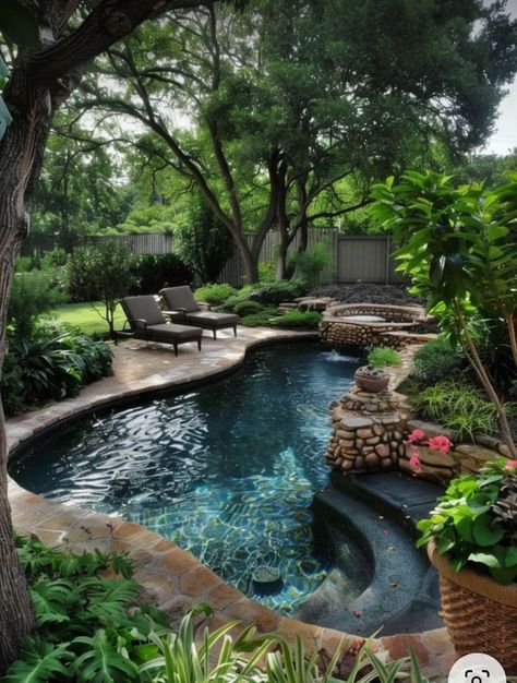 Dream Backyard Pool, Piscina Natural, Perfect Backyard, التصميم الخارجي للمنزل, Dream Pools, Backyard Pool Designs, Have Inspiration, Small Pool, Small Backyard Pools