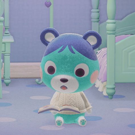 blue bear animal crosssing Blue Bear Animal Crossing, Bluebear Animal Crossing, Crossy Road, Bear Animal, Blue Bear, Drawing Inspo, Bear Stuffed Animal, Animal Crossing, Mood Board