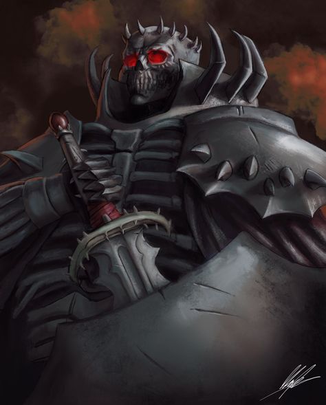 Berserk Skull, Knight Pfp, Knight Fanart, Skull Knight, Dark Fantasy, Batman, One Piece, Fan Art, Google Search