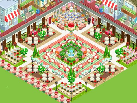 Restaurant story Bakery Story Layout, Restaurant Story Game Design, Bakery Story Ideas, Bakery Story Game Design Ideas, Cafeland Game Design Ideas, Restaurant Story Ideas, Cafeland Design Ideas, Bakery Decor Ideas, Story Layout Ideas