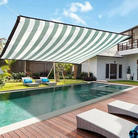 Sun Shade Canopy,Outdoor Sunshade Swimming Pool Sun Awning - 95% Sunshine Protection - Rectangle Shade Canopy Sunshine Block for Patio Garden Outdoor Feature: Quantity: 1pcs Material: HDPE Color: Black,Beige,Green,blue,,a-rmy Green Product size:2x2m /78.74x78.74in Packing size: 43*35*5cm /16.93*13.8x1.97in Net weight:300g/0.66lb Gross weight: 300g/0.66lb Applicable scene: courtyard, garden, swimming pool, barbecue area, etc. Descrition: MATERIAL: The sun shade Canopy is made of sunshine protecte Deck Refresh, Beach Shade Canopy, Sun Awnings, Patio Sun Shades, Pool Shade, Sun Shade Canopy, Sail Canopies, Awning Shade, Beach Shade