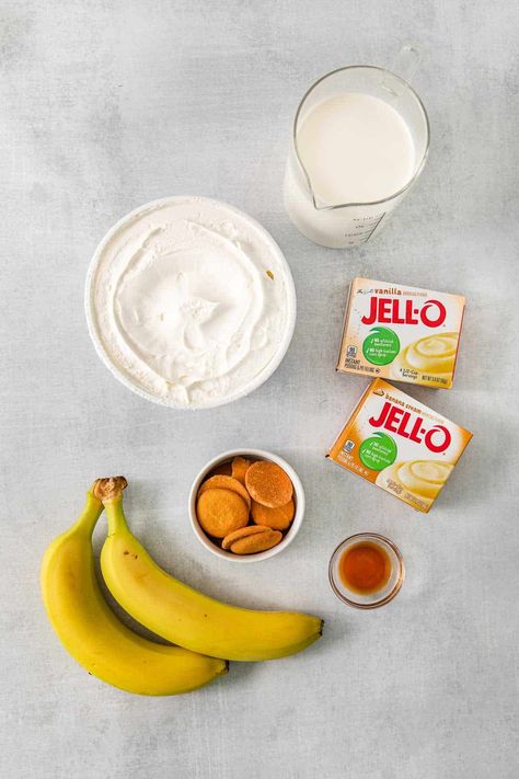 Jello Banana Cream Pie Recipe, No Bake Banana Cream Pie, Banana Pudding Pie, Cool Whip Pies, Banana Pudding Pies, Bake Banana, Easy Banana Pudding, No Bake Banana Pudding, Banana Cream Pie Recipe