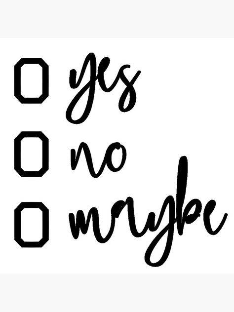 Yes And No, Yes Sticker, Yes No, Yes No Maybe, Honest Truth, Best Life Advice, When You Sleep, Yes Or No, Diy Beauty Hacks