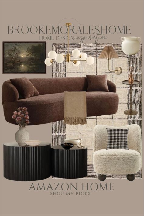 Brooke Morales curated on LTK Moody Eccentric Living Room, Modern Nook Ideas, All Beige Bedroom, Classy Eclectic Decor, Brooke Morales Home, Cozy Organic Living Room, Living Room Designs Aesthetic, Living Room Designs 2024, Home Decor Trends 2024