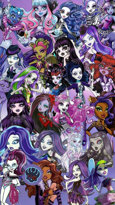 #purplemonsterhigh Monster High Group Picture, Monster High Group, Monster High Cosplay, Monster High Pictures, Bulletin Journal Ideas, Group Picture, Monster High Art, Monster High Characters, High Art