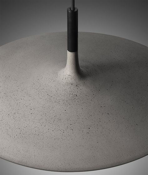 foscarini aplomb large ufo concrete lamp lucidipevere designboom Foscarini Aplomb, Foscarini Lighting, Concrete Light, Concrete Lamp, Suspended Lighting, Conran Shop, Italian Lighting, Office Lighting, Suspension Lamp