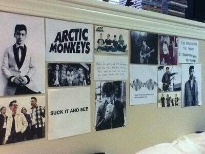 Arctic Monkeys wall edit Rock Room Ideas, Monkey Bedroom, Monkey Room, Rock Room, Monkey Decorations, Monkey Wall, Cool Fire, Monkey Birthday, Stark Industries