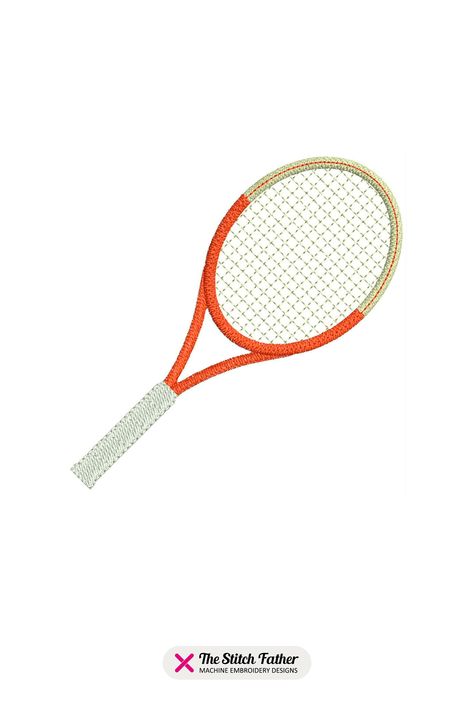 Machine Embroidery Design, Tennis Racket, Embroidery Machine, Instant Download Etsy, Machine Embroidery Designs, Embroidery Design, Machine Embroidery, Embroidery Designs, Tennis