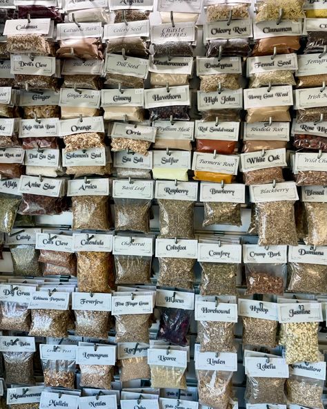 Herbs & Spices Galore! 🌿 Seeking the rare and unusual? Look no further! Just about every dried herb you could want is here at Cast a Stone 🌙 Not local or want to do some research? Check out our website to see all our available herbs and their uses. We even have tools to help you in all your magical endeavors ✨ … Stop in today or shop online! We are open ☀️ Mondays thru Sundays 10AM - 5PM 🌙 Always open 24 hours a day at Castastone.com! https://linktr.ee/cast_a_stone #fypシ #herbsandspices #h... Herbs Aesthetic, Herb Business, Herbs And Their Uses, Witchcraft Shop, Witch Bells, Homemade Tea, Herbs Spices, Village Shop, Homemade Products