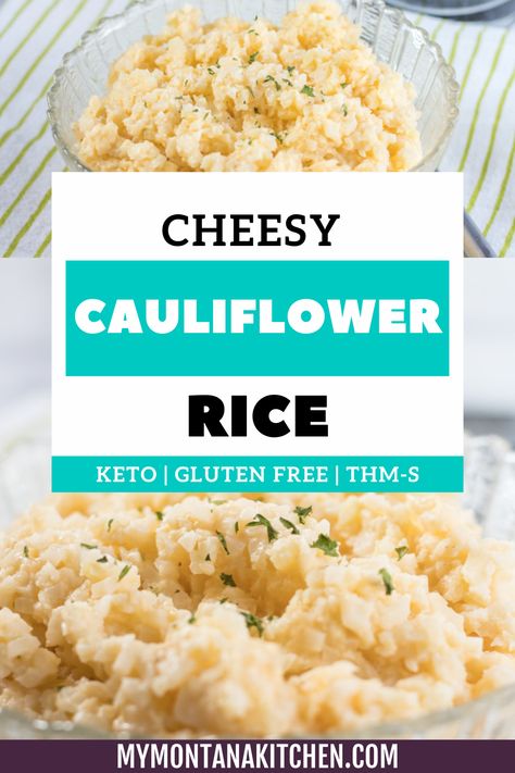 Easy Cheesy Cauliflower, Cheesy Cauliflower Rice, Fried Zucchini Recipes, Protein Rice, Tasty Vegetables, Low Carb Comfort Food, Tasty Cauliflower, Montana Kitchen, Keto Side Dish