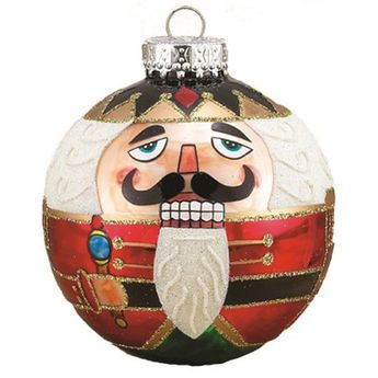 Nutcracker Christmas Tree, Nutcracker Design, Nutcracker Christmas Decorations, Glass Christmas Decorations, Nutcracker Ornaments, Painted Christmas Ornaments, Glass Ball Ornaments, Christmas Central, Kurt Adler