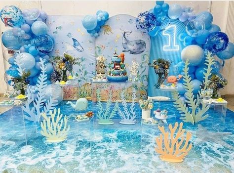 Ocean Invitation, Baby Boy Birthday Decoration, Sea Birthday Party Decorations, Sea Invitation, Birthday Theme Decoration, Ocean Birthday Party, Birthday Room Decorations, Ocean Theme Party, Boy Birthday Decorations