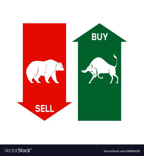 Stock Market Logo, Bullish And Bearish Logo, Bull And Bear Market, Bear Vs Bull, Trade Logo, Bull Images, Bull And Bear, Stock Chart Patterns, Mindset Change