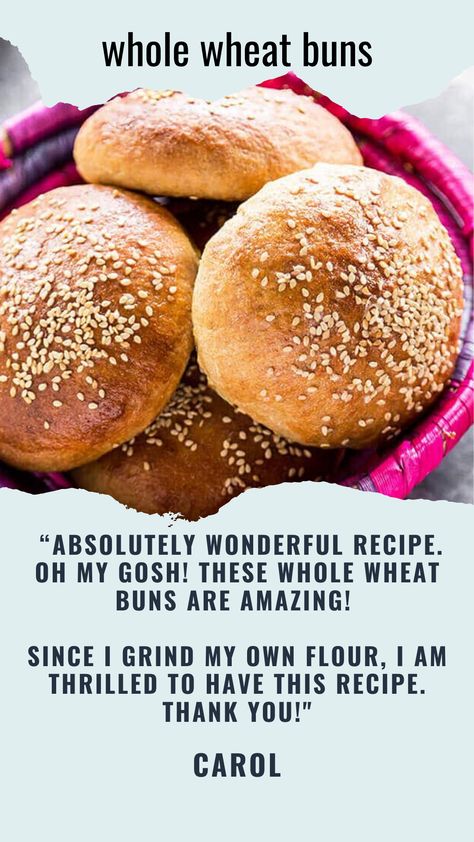 Sandwich Buns Recipe Whole Wheat, Whole Wheat Burger Buns Recipe, Homemade Whole Wheat Buns, Whole Wheat Hamburger Buns Bread Machine, Healthy Hamburger Buns, Fresh Milled Hamburger Buns, Whole Wheat Sandwich Rolls, Healthy Buns Recipe, Whole Wheat Buns Recipe