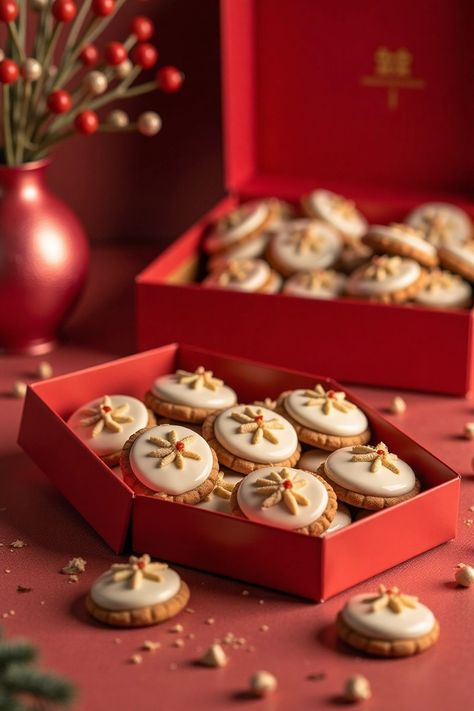 Vibrant Holiday Cookies: Seasonal Treats in a Red Box Cookie Bouquets, Cookie Bouquet, Festive Cookies, Seasonal Treats, Holiday Cookies, Get Well, Christmas Cookies, Bouquets, Festival