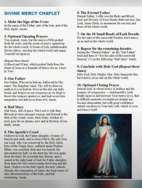 Divine Mercy Chaplet Prayer, Divine Mercy Novena, Divine Mercy Rosary, Divine Mercy Prayer, Rosary Prayers Catholic, Divine Mercy Image, Divine Mercy Sunday, The Divine Mercy, Divine Mercy Chaplet