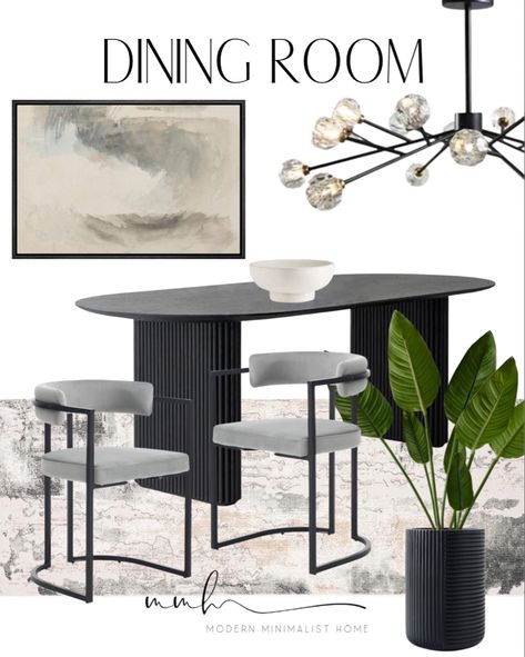 Black Dining Room Table Decor, Dining Room Design Modern Chic, Black Dining Table Decor, Black Dining Room Table, Modern Dining Room Ideas, Chair Dining Table, Dining Room Inspo, Target Decor, Christmas Dining Table Decor