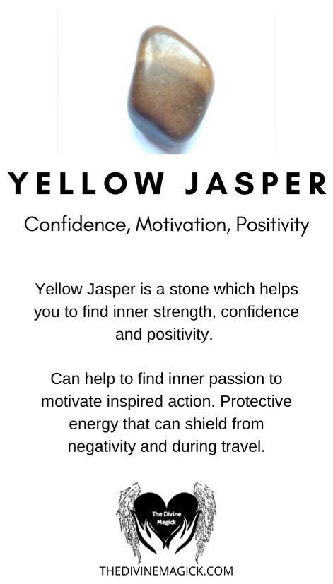 Yellow Jasper Properties, Yellow Jasper Crystal, Jasper Meaning, Best Healing Crystals, Confidence Motivation, Witch Things, Gemstones Chart, Yellow Jasper, Crystals Healing Properties