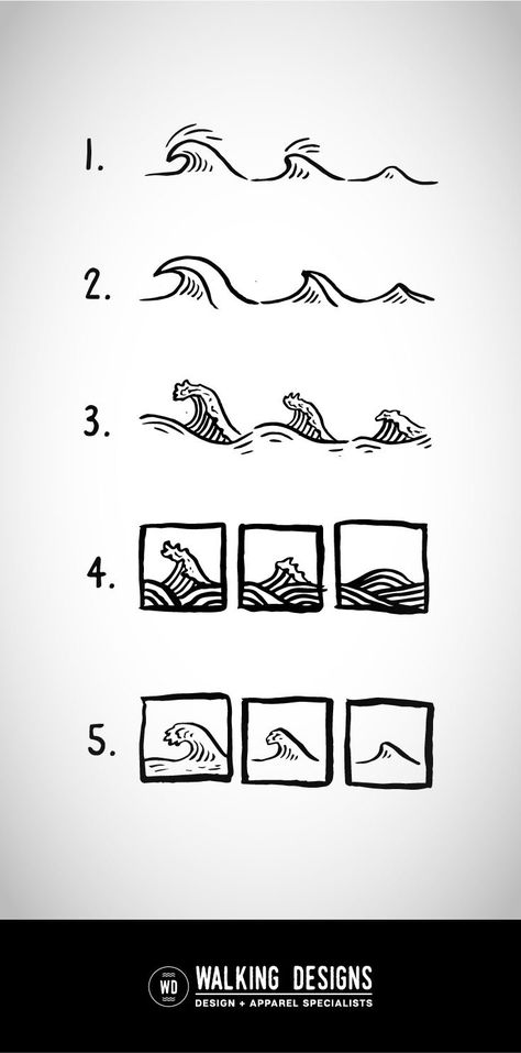 Surf Drawing, Waves Illustration, Icons Hand Drawn, Graphic Icons, Wave Drawing, Digital Media Design, Waves Icon, Wave Illustration, Logo Design Set