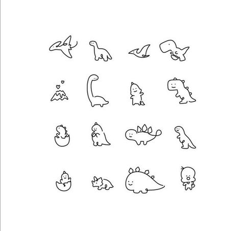 #tattooideas #tattoosforwomen #tattooart #tattoo #tattooideasformen Patchwork Dinosaur Tattoo, Dino Line Tattoo, Dinosaur Flash Tattoo, Tattoes Idea, Dino Tattoo, Group Tattoos, Maching Tattoos, Cute Matching Tattoos, Cute Simple Tattoos