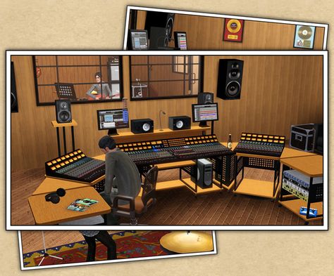 Around the Sims 3 | Downloads | Objects | Recording Studio Sims 3 Custom Content, Mod Music, Community Places, Sims 4 Studio, Sims 4 House Plans, Music Studio Room, Casas The Sims 4, The Sims 2, In Wall Speakers