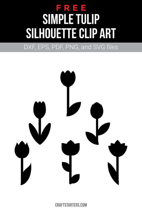 Tulip Silhouette, Silhouette Clip Art, Silhouette Stencil, Felt Pattern, Art Simple, Children's Ministry, Knick Knacks, Png Transparent, 3d Art