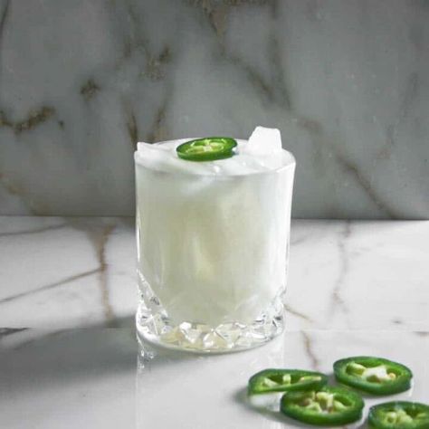 Coconut Jalapeno Margarita, Coconut Milk Cocktail, Coconut Water Cocktail, Mezcal Margarita, Coconut Margarita, Mommy Juice, Margarita Ingredients, Mezcal Cocktails, Jalapeno Margarita