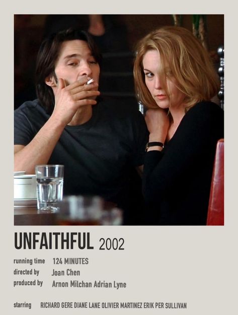 Infidelity Aesthetic, Multiverse Characters, Unfaithful Movie, Oliver Martinez, Movie Recap, Diane Lane Unfaithful, Joan Chen, Age Of Adaline, Olivier Martinez