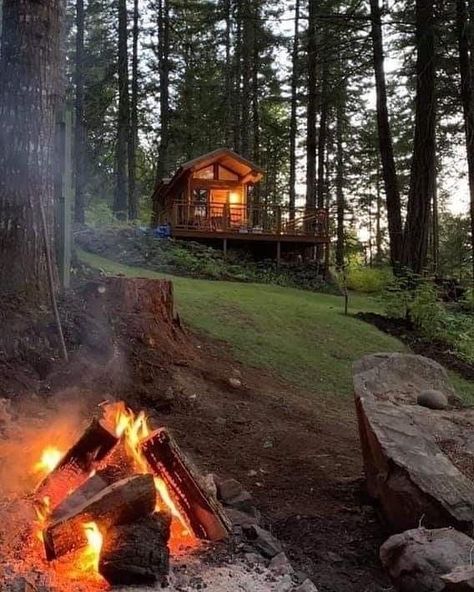 A Cabin In The Woods, Log Cabin Living, Cabin Trip, Cabin Aesthetic, Forest Cabin, Mountain Living, Cabin Living, Up House, A Cabin