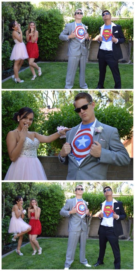 Superhero Prom, Boyfriend Photo Ideas, Protective Parents, Couples Prom Pictures, Formal Poses, Prom Pictures Couples Black, Prom Pictures Group, Couples Prom, Formal Photos