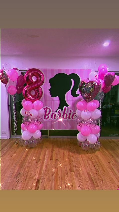 Barbie Girl Pink Backdrop Party Decor Lofaris Barbie Party Backdrop, Barbie Backdrop, Barbie Party Decorations, 7th Birthday Party Ideas, Barbie Theme Party, Princess Theme Birthday, Baby Shower Christmas, Princess Theme Birthday Party, Birthday Party At Home