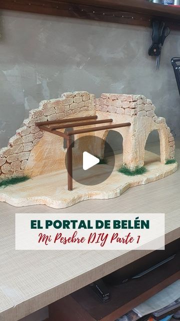 Diego | Renovando con Ideas on Instagram: "El Portal de Belén. Esta es la primera parte de como hacer el pesebre navideño.  . . . #navidad #pesebre #christmas #nacimiento #pesebrenavideño" Diy Manger Nativity, Christmas Manger Ideas, Ideas Para Pesebres, Crib Making Ideas For Christmas, Diy Nativity Stable, Pesebres Navidad Ideas Originales, Christmas Belen, Pesebres Navidad Ideas, Christmas Nativity Scene Display