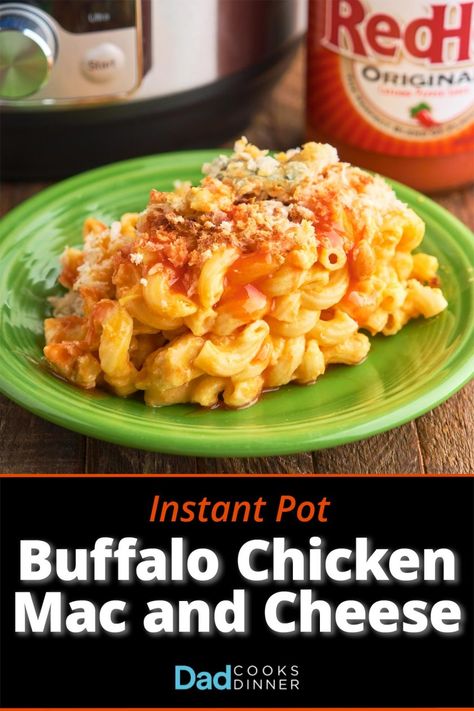 Spicy mac and cheese from the pressure cooker. #InstantPot #InstantPotRecipe #PressureCooker #PressureCookerRecipe @InstantPotOfficial Buffalo Mac And Cheese Recipe Instant Pot, Buffalo Mac And Cheese Instant Pot, Buffalo Chicken Mac And Cheese Instapot, Instant Pot Buffalo Chicken Mac N Cheese, Buffalo Mac N Cheese Recipe, Buffalo Chicken Mac And Cheese, Instant Pot Buffalo Chicken, Spicy Mac And Cheese, Buffalo Mac And Cheese