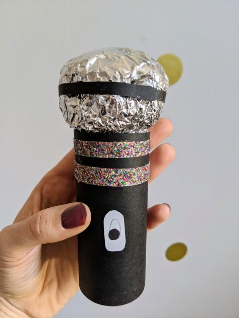 Rockstar microphone! Rock N Roll Crafts, Microphone Craft, Rock Star Outfit, Rock N’roll, Kid Crafts, Summer Break, Good Friday, Week 1, Rock N