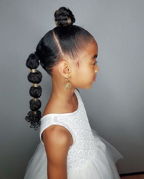 Black Kids Hairstyles with Beads | New Natural Hairstyles Curly Kids, New Natural Hairstyles, Lil Girl Hairstyles, Kid Braid Styles, Natural Hairstyles For Kids, Girls Natural Hairstyles, Kids Hair Cuts