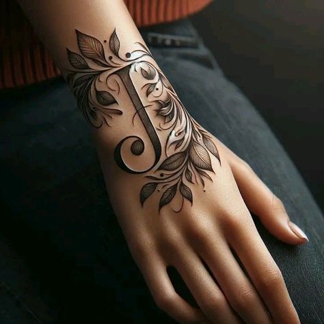 Ladies Hand Tattoo Design, Ladies Tattoos, Full Hand Tattoo, Wrist Tattoo Cover Up, Monogram Tattoo, Shamrock Tattoos, Realistic Tattoo Sleeve, Cool Wrist Tattoos, Cute Hand Tattoos