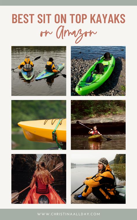 A sit-on-top kayak is an open cockpit where the paddler is more open to moving in and out of the kayak. You are freer to move your legs but there is the disadvantage of being exposed to water and different weather conditions. Kayak Cup Holder, Tandem Kayak, Sit On Top Kayak, Sit In Kayak Fishing Mods, Tucktec Kayak, Kayak Memes Funny, Portable Air Pump, Life Vests, Life Jackets