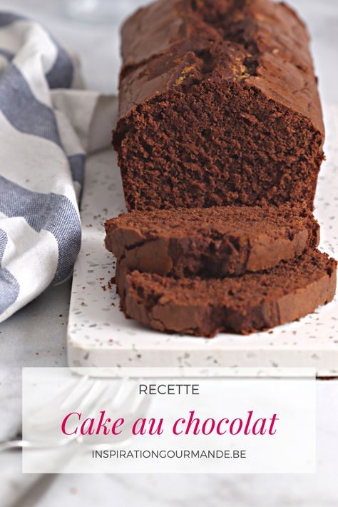 Recette pour un cake au chocolat facile et rapide à réaliser ! Cake Chocolat, Fondant Cakes, Sweet Recipes, Banana Bread, Fondant, Cake Recipes, Biscuits, Food And Drink, Bread