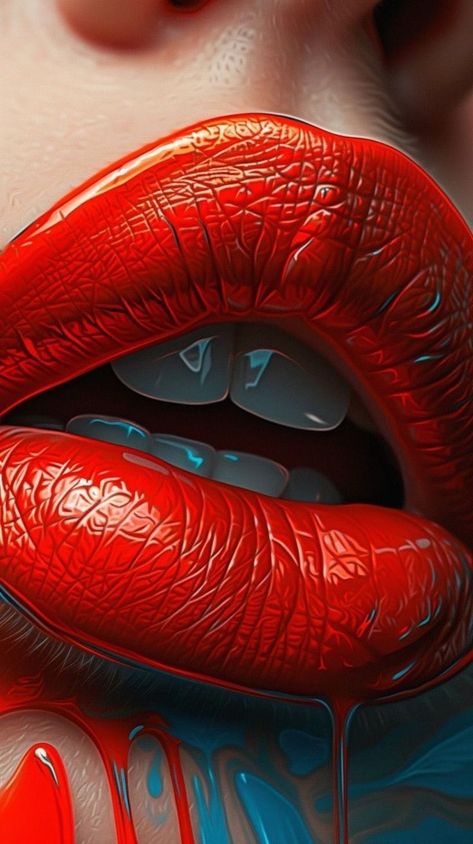 Lips Pin, Abstract Artwork Painting, Lips Art Print, Money Wallpaper Iphone, Lip Wallpaper, Iphone Dynamic Wallpaper, Pop Art Drawing, 100k Followers, Iphone Wallpaper Stills