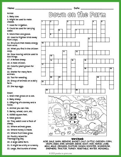 Free Printable On The Farm Farm Puzzle Printable, Farm Word Search, Kids Crossword Puzzles Free Printable, Kids Crossword Puzzles, Free Printable Crossword Puzzles, Word Puzzles For Kids, Ag Education, Printable Crossword Puzzles, History Worksheets