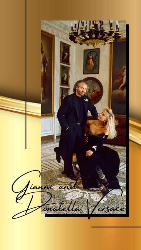 Gianni and Donatella Versace Gianni And Donatella Versace, Donatella Versace, Graphic Artwork, Gianni Versace, Versace, Avatar, Magazine, Fictional Characters, Art