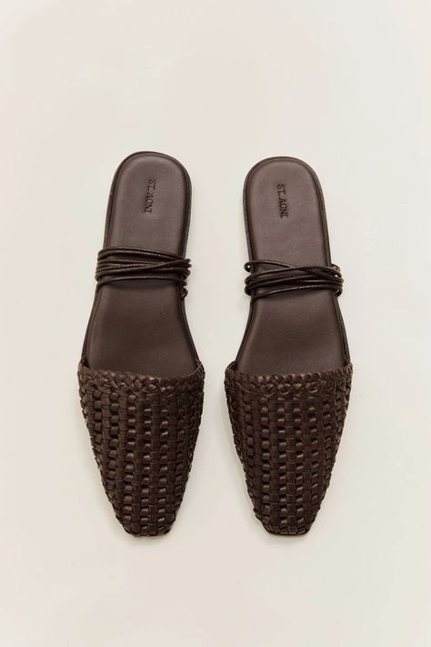 St. Agni | Footwear – Page 2 Tie Up Flats, Art Shoes, Mesh Flats, Teaching Outfits, St Agni, Byron Bay Australia, Wedge Loafers, Leather Tie, Leather Detail